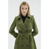 Jacket Collar Sleeve Detailed Mink Trench Coat 12667