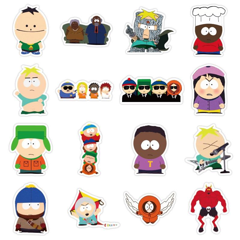 10/50 PCS South Park Cartoon Trolley Case Notebook Car Refrigerator Graffiti Sticker Hand Account Painting