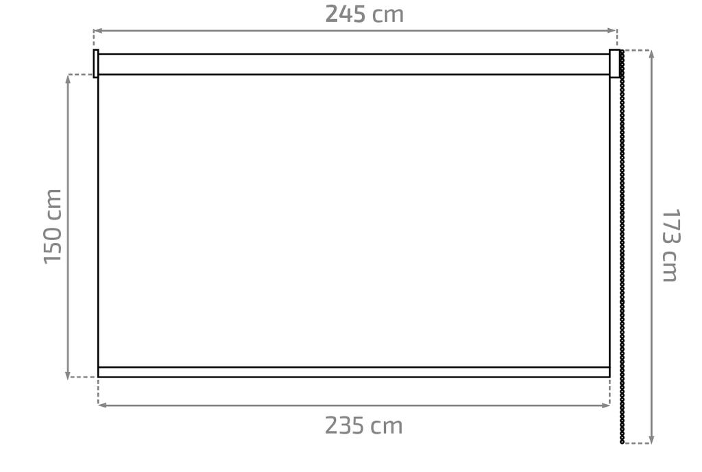 Tendalino da balcone verticale 150x245 cm grigio