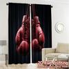 2pcs   2D FLAT PRINTING Curtains (Without Rod) Boxing Passion Popular Curtain Versatile Polyester Curtains Gifts Suitable for