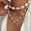 European And American Men's Necklace Beach Vacation Style Coconut Shell Beaded Light Luxury High-end Sun Pendant Clavicle Chain Jewelry