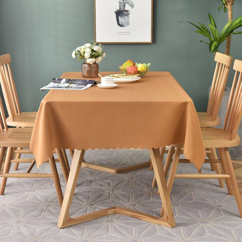 

Dining Table Tablecloth Living Room Coffee Table Desk Ins Style Student Birthday Photo Rectangular Fabric Dessert White Tablecloth Shallow coffee Square 1.0*1.0 M