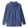 New American Retro Long-sleeved Blue Plaid Shirt Lazy Loose and Thin Versatile Autumn Shirt Top Coat