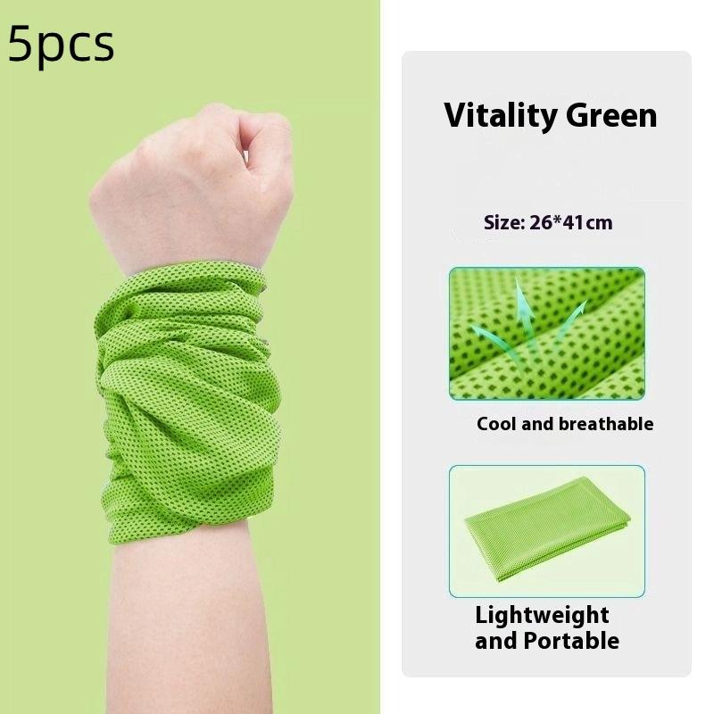 Portable Outdoor Sport Ice Towel Sweat Absorption Wrist Protector Quick-Drying Cooling Wristband For Fitness Camping Running