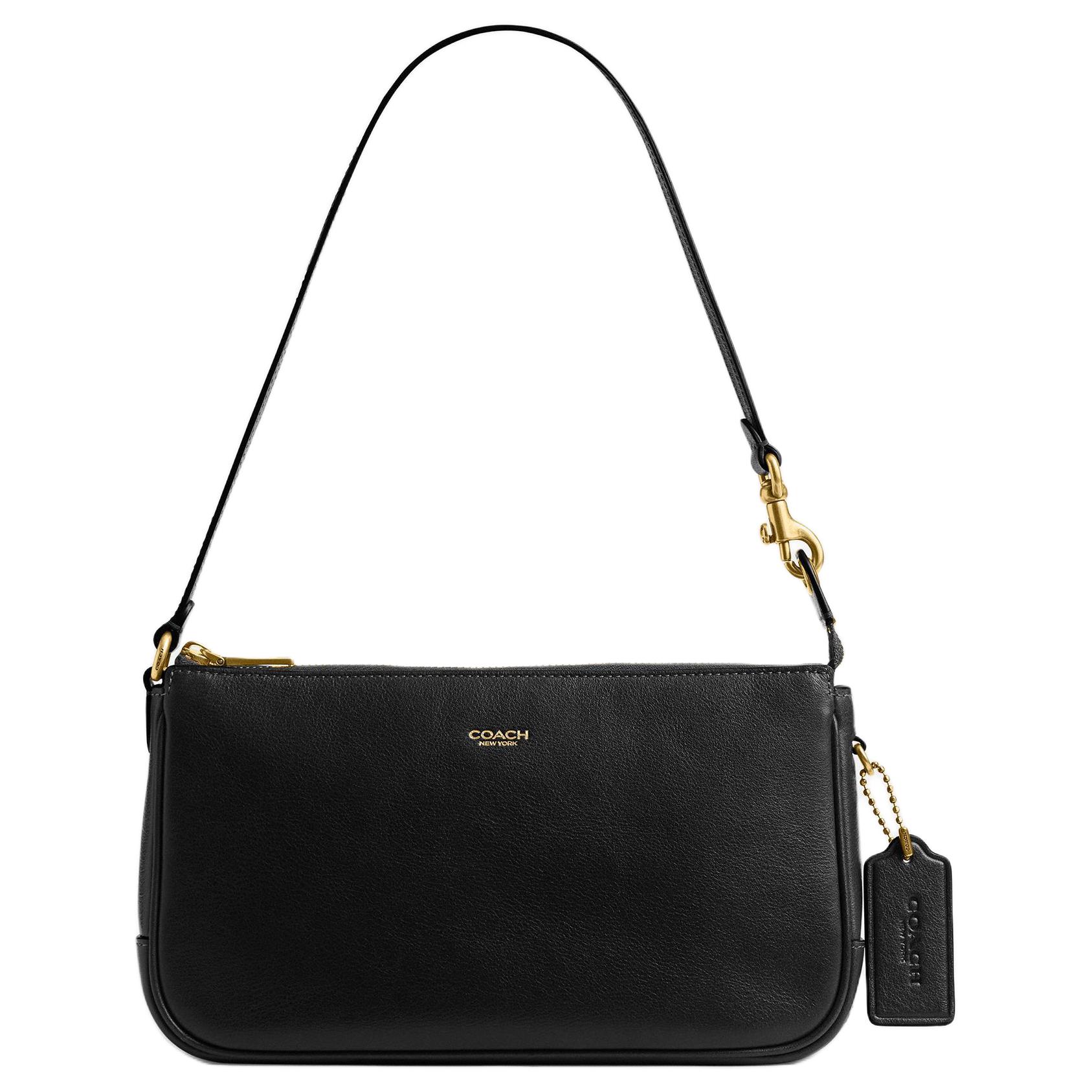 

Coach Plaza 21 Metal Hardware Leather Tote Shoulder Bag Small Women bags Black CCC41-B4BK Basic Set (Bag+Dust Bag)