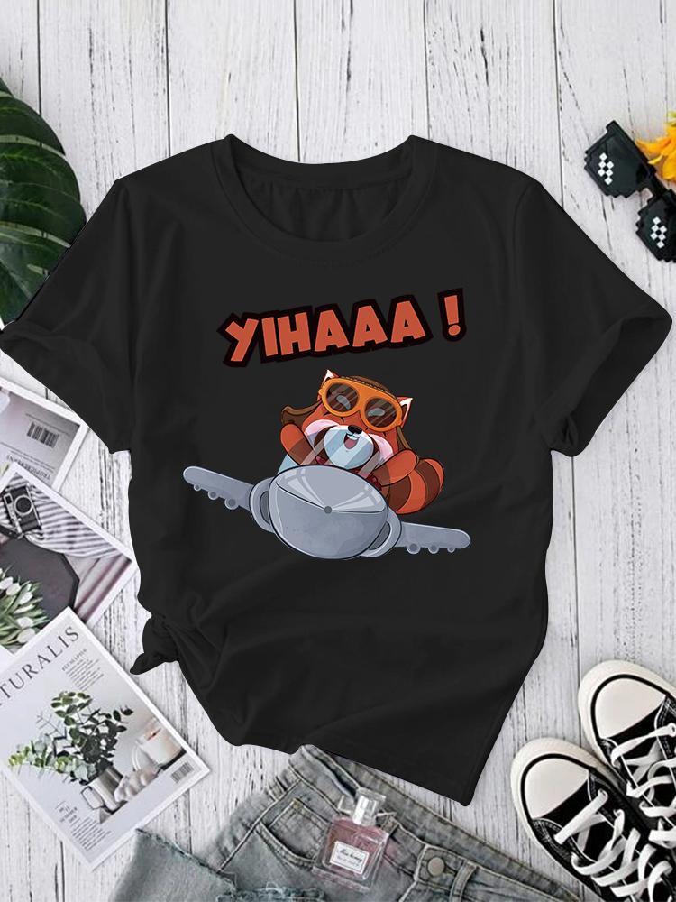Fashion Printing Cute T-Shirts Women Cartoon Summer Clothing Short Sleeve Tshirts Clothes Graphic Sexy Print Tee T-Shirt Clothes