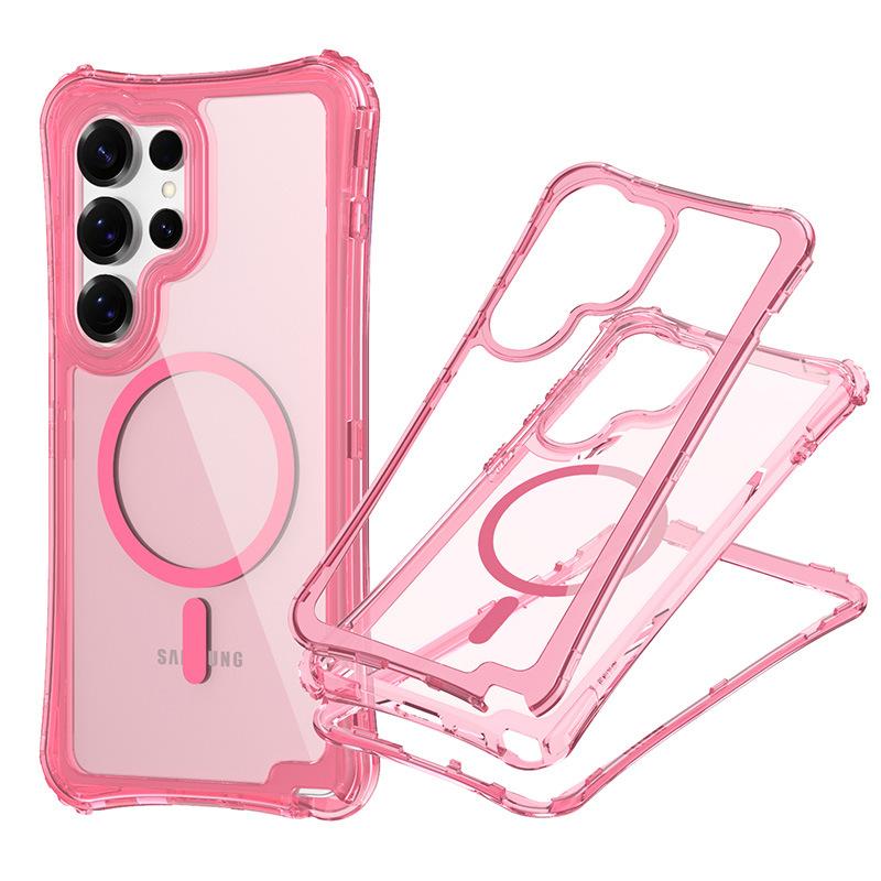 New Samsung S25 ULTRA Magnetic Transparent Three In One Phone Case