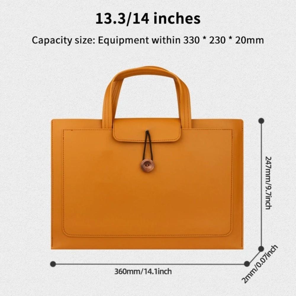 Large Capacity Handheld Bag Rectangle Carrying Case Messenger Briefcase Women's Bag