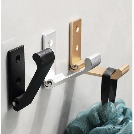 BetterJonny 6 Pcs Folding Coat Hooks, Heavy Duty Foldable Hooks Wall Mounted Aluminum Alloy Wall Hanger Hook for Hanging Coat, Bags, Hat, Backpacks,