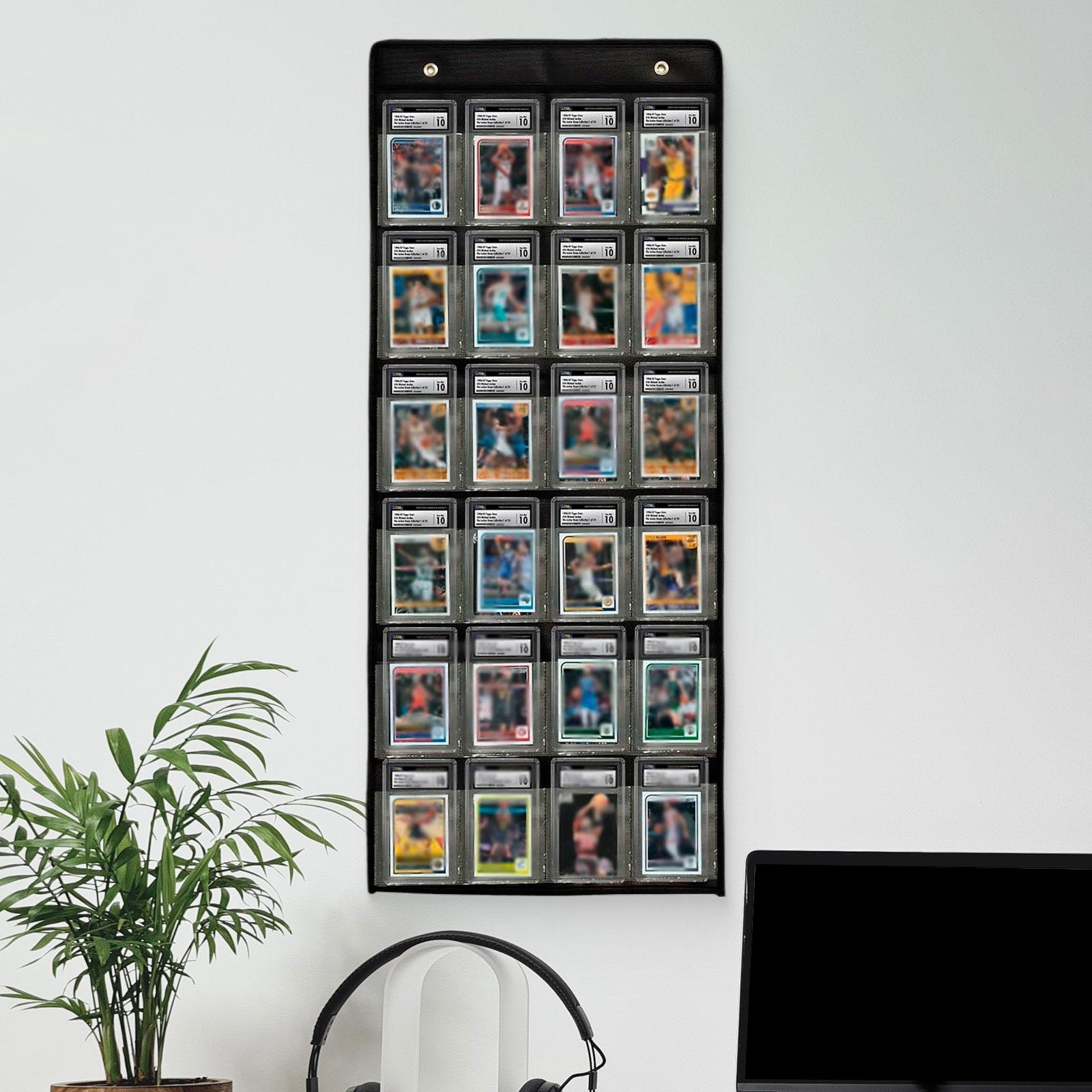 Tianyi 1 Psa Cards Display Case 48Pockets Psa/Bgs/Cgc Grading Cards Storage Wall Display Bag For Football Basketball Hockey Trading Cards