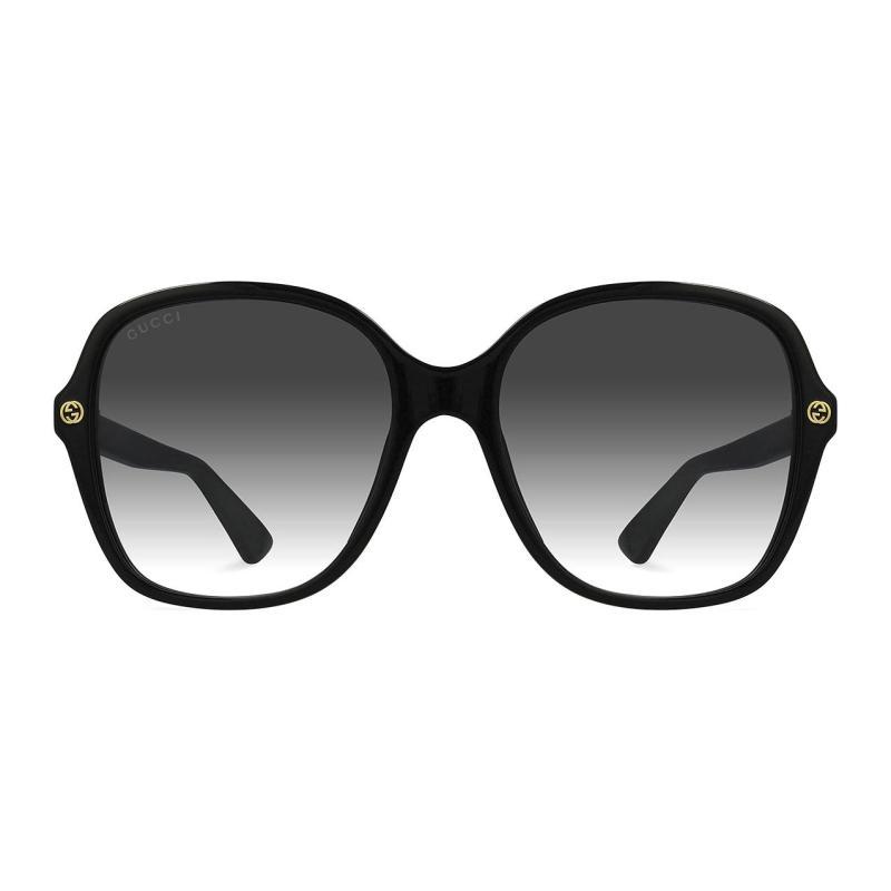 GUCCI Gg Logo Square Sunglasses Women's Black