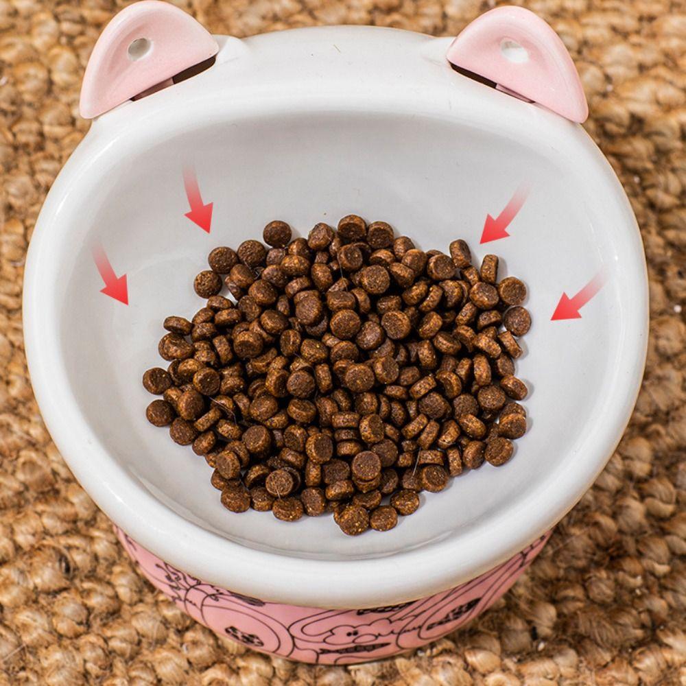 Large Capacity Pet High Foot Bowl Non-slip Dog Food Feeding Basin Ceramic Cat Bowl  Kitten Puppy
