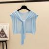 Thin Air Conditioning Scarf Lightweight Knit Cape Korean Style Fake Collar Neck Guard  Women Girls