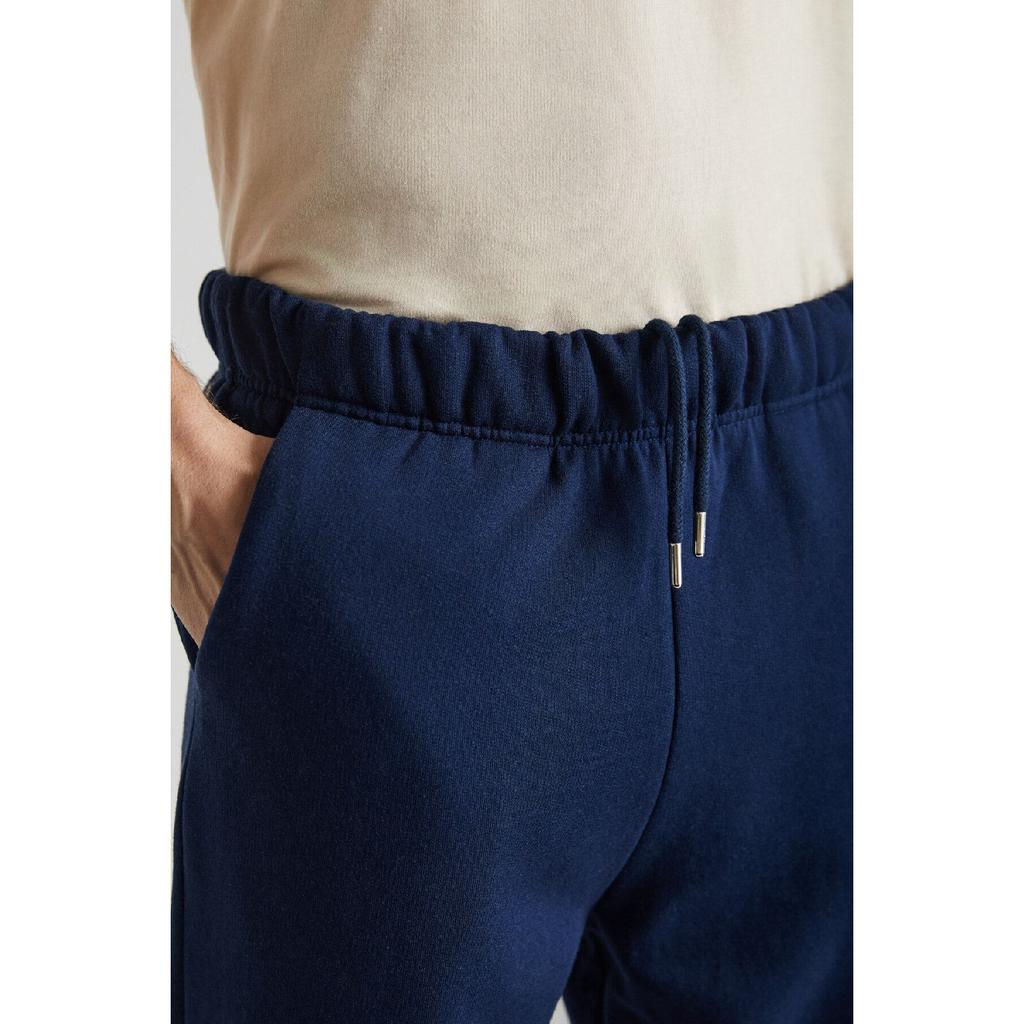 Burnham Men's Organic Fabric Fleece Inside Comfortable Cut Elasticized Jogger Black Sweatpants