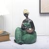 African Statue and Sculptures for Home Decorations African Lady Figurines Collectible Art Crafts Tabletop Centerpieces