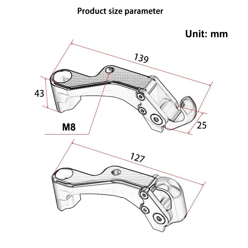 Motorcycle Accessories for Honda Forza350 FORZA300/NSS350 Integrated Storage Hooks Rearview Mirrors Strong Load-bearing Capacity