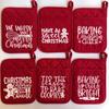 Christmas Oven Mitt with Storage Pocket Heat-Resistant Pot Holder