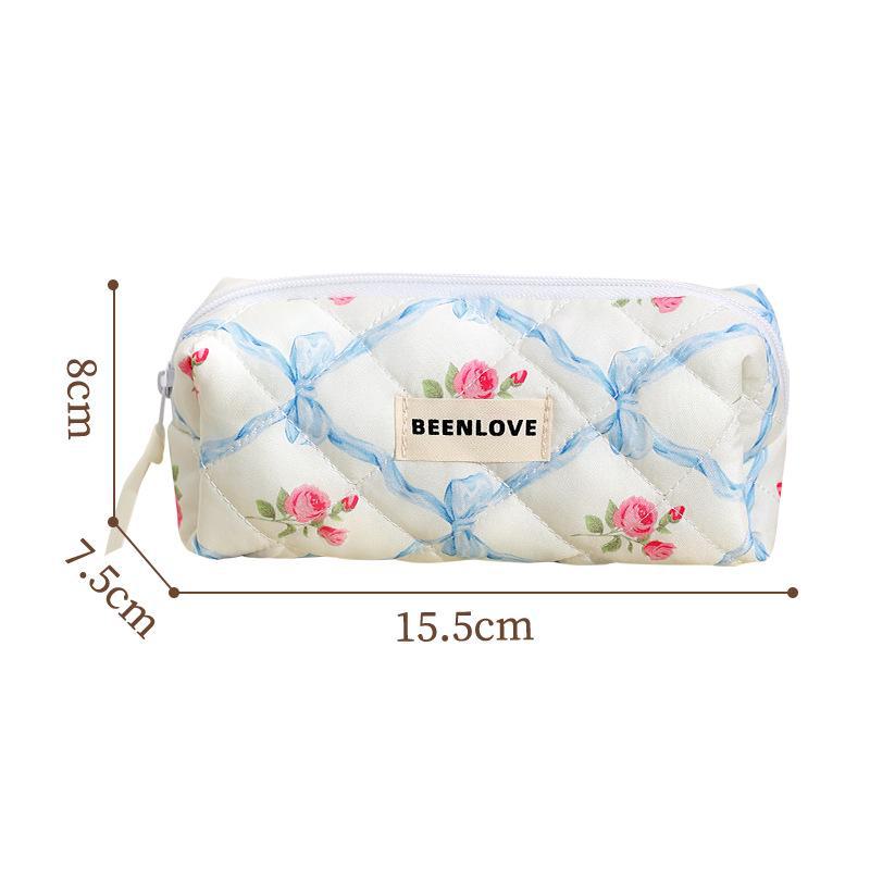 

Стеганая восьмиугольная косметичка Butterfly Love с дизайном бантика и вишни Star Anise синий