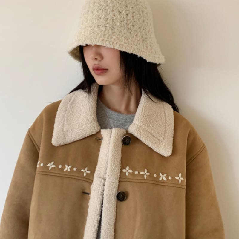 HIGH CHEEKS Wool Blend Knit Bucket Hat_HC249OHT002M