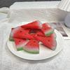 Super realistic simulation of watermelon slices, fake fruit decorations, photography props, scene arrangement, fruit toys