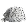 Printed Surgical Scrub Cap with Built-In Sweat Towel Adjustable Tie Back Medical Nurse Hat for Healthcare Professionals