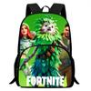 15-Inch Fortnite Cartoon Backpack with Front Pocket, Ergonomic Spine Protection Design & Padded Back Panel for Kids