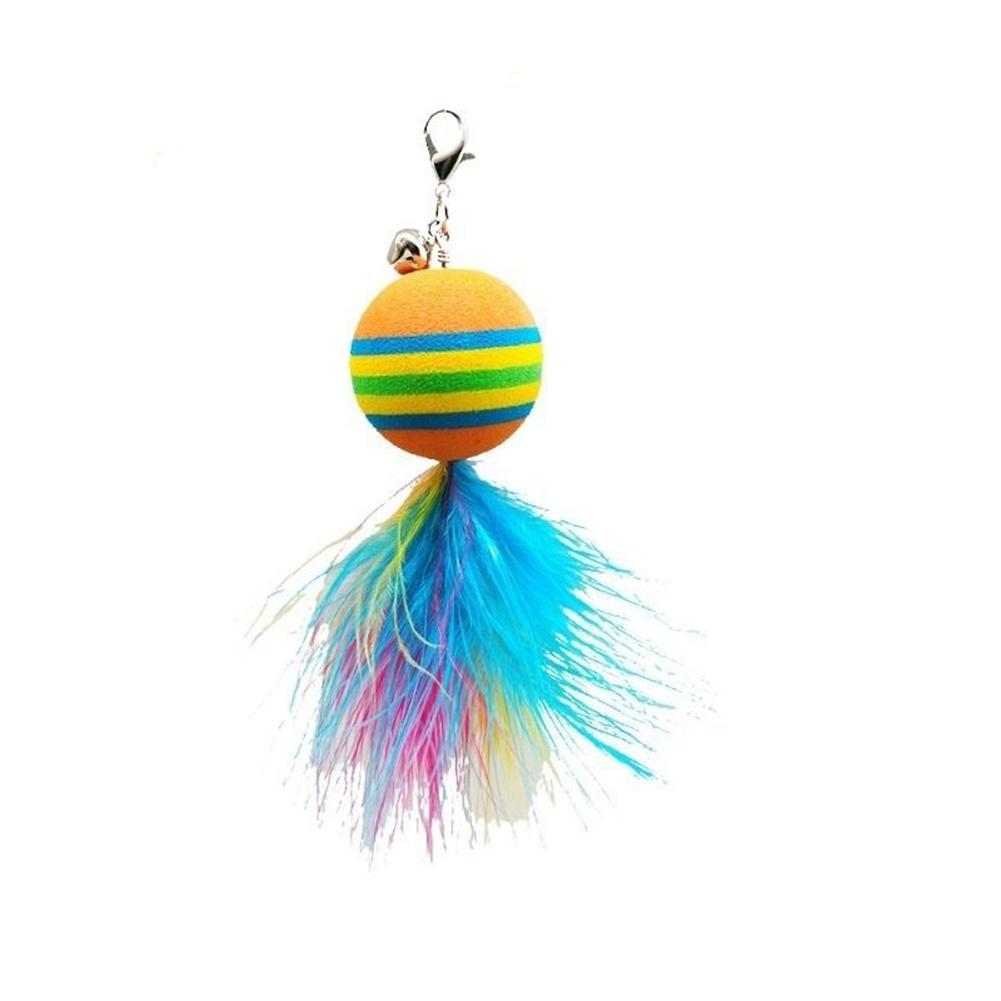 Simulation Bird Cat Toy Feather Bird with Bell Kitten Wand Toy Replacement Heads Cat Teaser Interactive Cat Toy Accessories