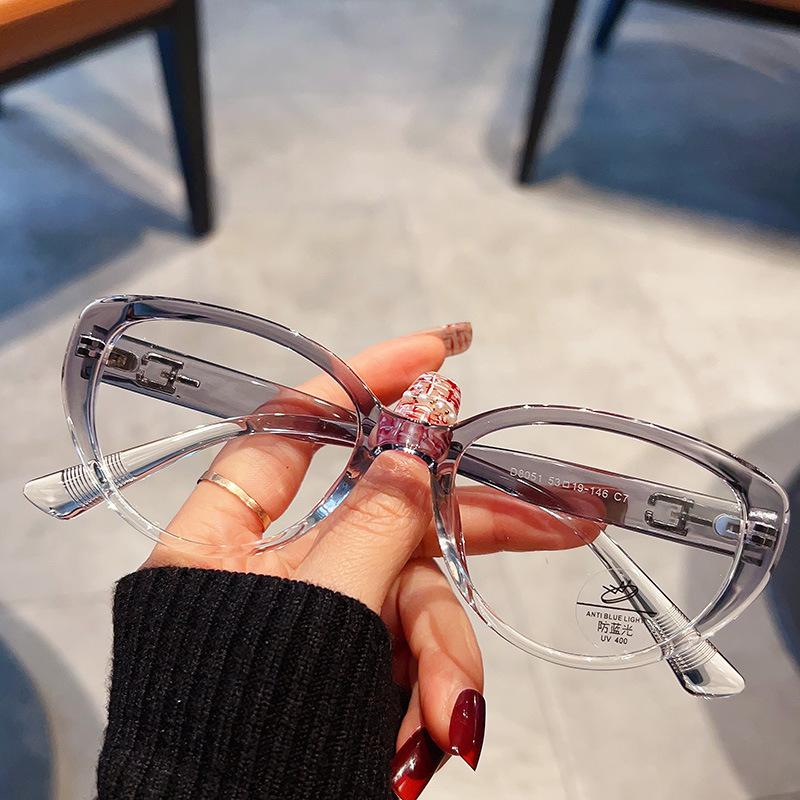 Vintage Anti Blue Light Optical Cat Eye Glasses Women For Female Myopia Prescription Frame Luxury Brand Designer  Frames