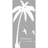 BIBITIME 2 Coconut Palms Wall Sticker White Birds Silhouette Vinyl Coco Decor Decals for Office Background Decorations Living Room Bedroom Nursery