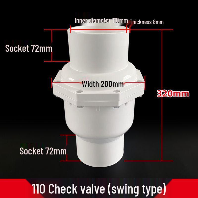 25mm PVC Rückschlagventil Rückflussverhinderer Wasserablaufrohranschluss (Modell: 325075)
