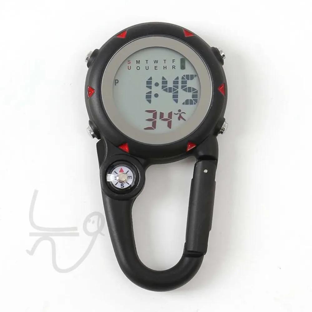 N7 Carabiner Sports Watch Black Red Hiking Watch Hiking Carabiner