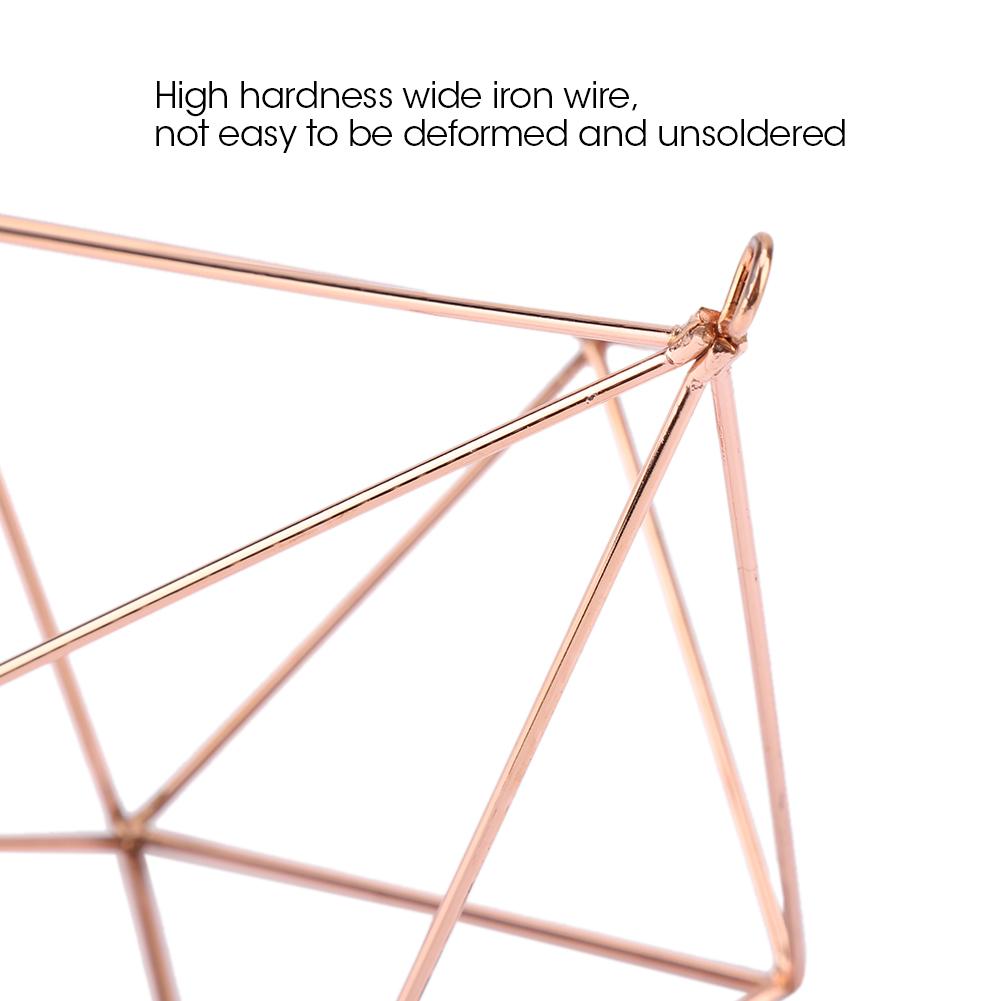 Freistehender Hängender Geometrischer Pflanzenständer Blumenampel Moos Farn Pflanzendekor (Roségold)