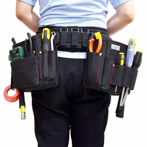 Waist Support Belt, Support Belt, Waist Support, Waist Bag, Belt for Waist Tools, Work, Cushioned, Mesh, Carabiner, 3.8cm Wide Belt, One-Touch