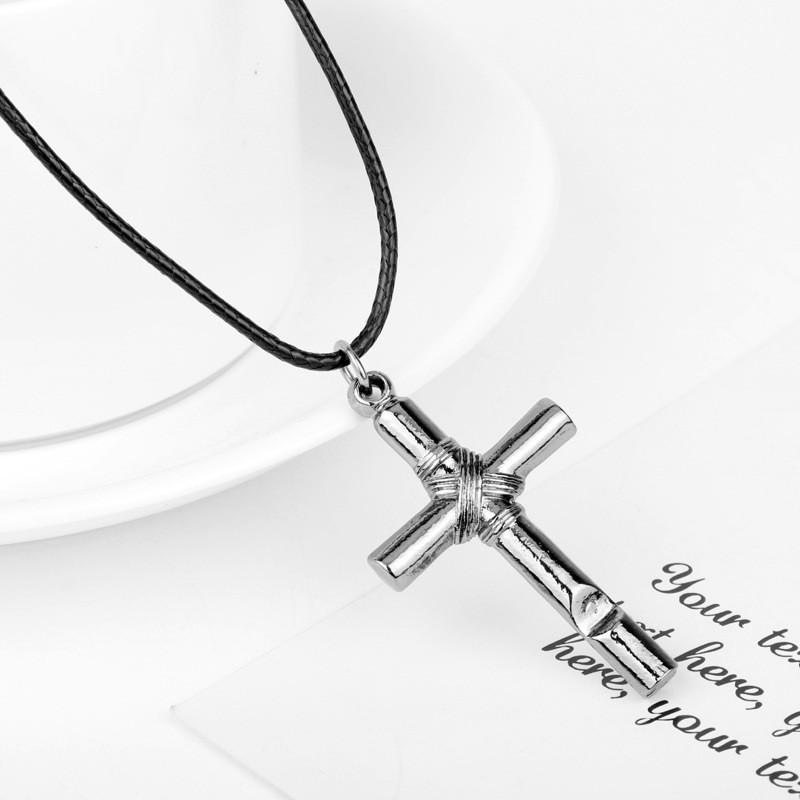 Hell Girl Cross Pendant Necklace With Alloy Design For Women And Men