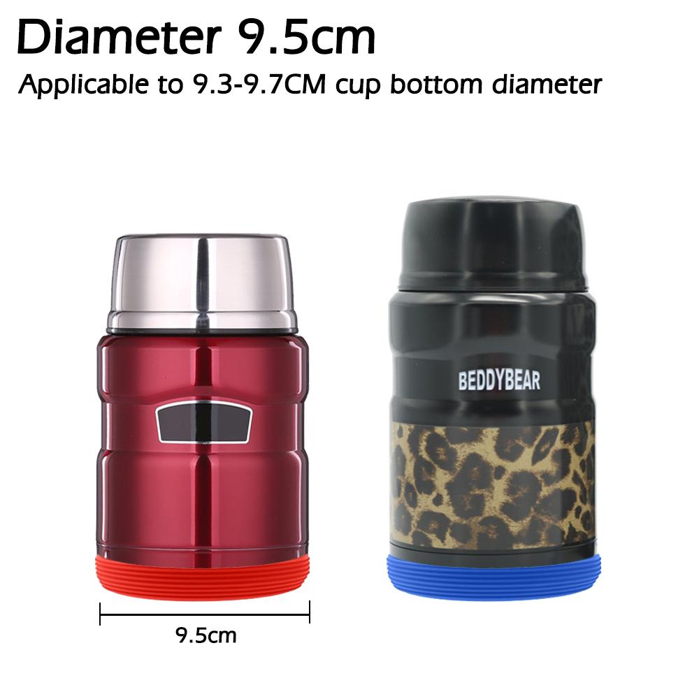 1Pc Diameter 9.5CM 24G Threaded Soft Silicone Cup Bottom Cover Wear Resistant Ring Sleeve Anti Slip Good Toughness Elastic
