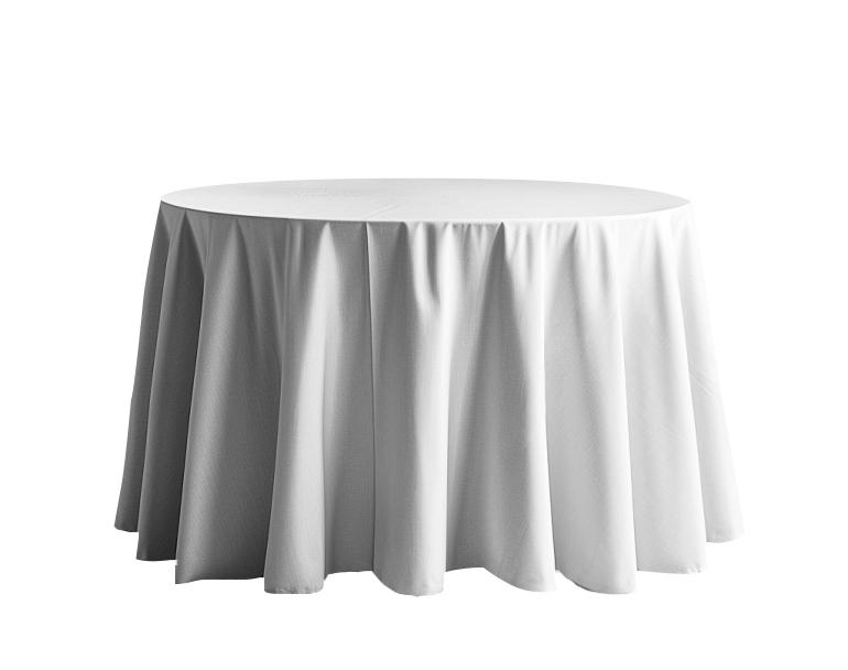 Round Catering Banquet Tablecloth 260Cm White