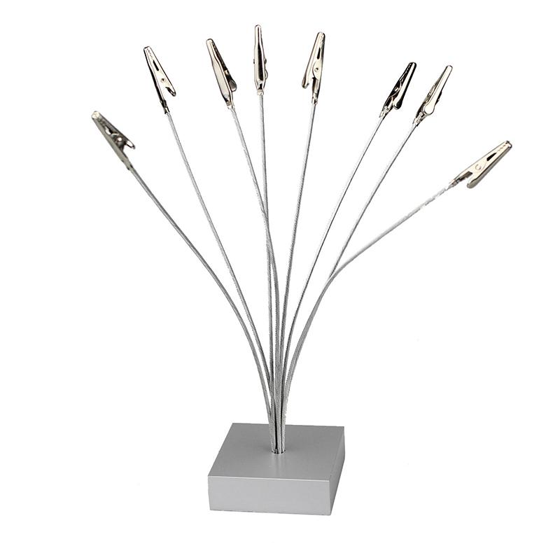 

Основа для фотокуба, 8-ветвистые денежные деревья, держатель для подарочных карт с клипсами, подставка для фотографий на Рождество, свадьбу, для поздравлений, на день рождения серебряный