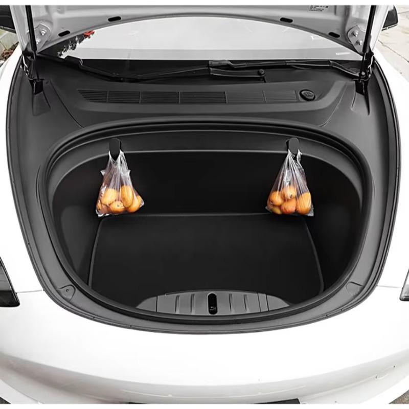 2Pcs Car Spare Box Hook ABS Car'S Front Trunk Hook for Tesla Model 3 2017-2020 Eject Clip Installation Auto Interior Accessories