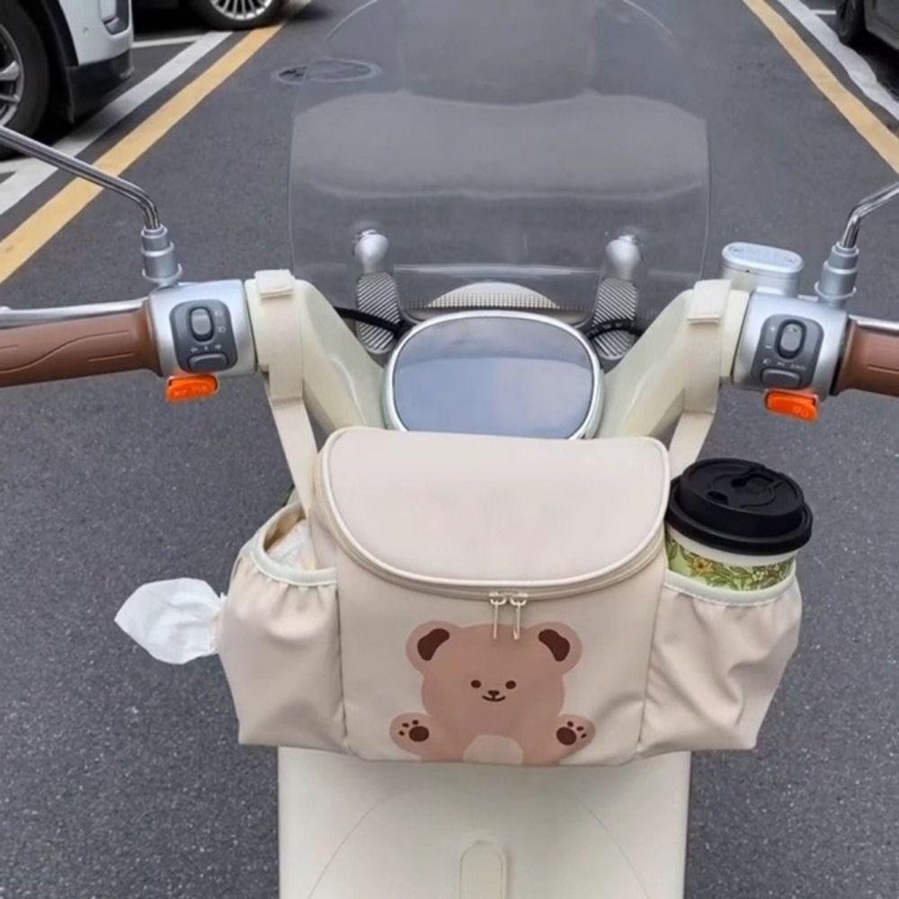 Cartoon Handlebar Storage Bag Front Mounted Storage Bag For Motorcycles Electric Vehicles Bicycles