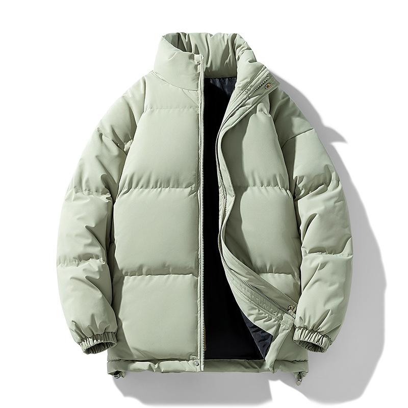 M-8XL Big Yards Stand-up Collar Cotton Jacket Men and Women Section of The Winter Loose Cotton Clothing Bread Clothing Solid Color Cotton Jacket