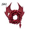 Small Decorative Wreath 3D Creative Dragon Ornament, Realistic Detailed Round Shaped Decor, Holiday Stylish Desktop Ornament for Home Indoor,