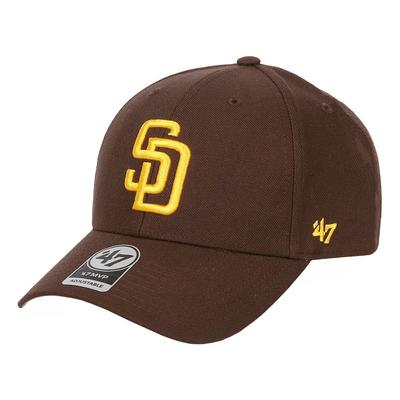 Forty Seven 47 MLB MVP Cap, Men's and Women's, Brand Name, MLB Logo, Street Style, Unisex, San Diego Padres, Brown [Parallel Import]