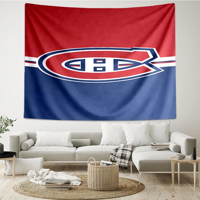 Montreal Canadi-ens Hockey Team Tapestry, Unique Design Tapestry, Wall Decor for Bedroom,Livingroom, Playroom,Heartwarming Fan Holiday Gifts