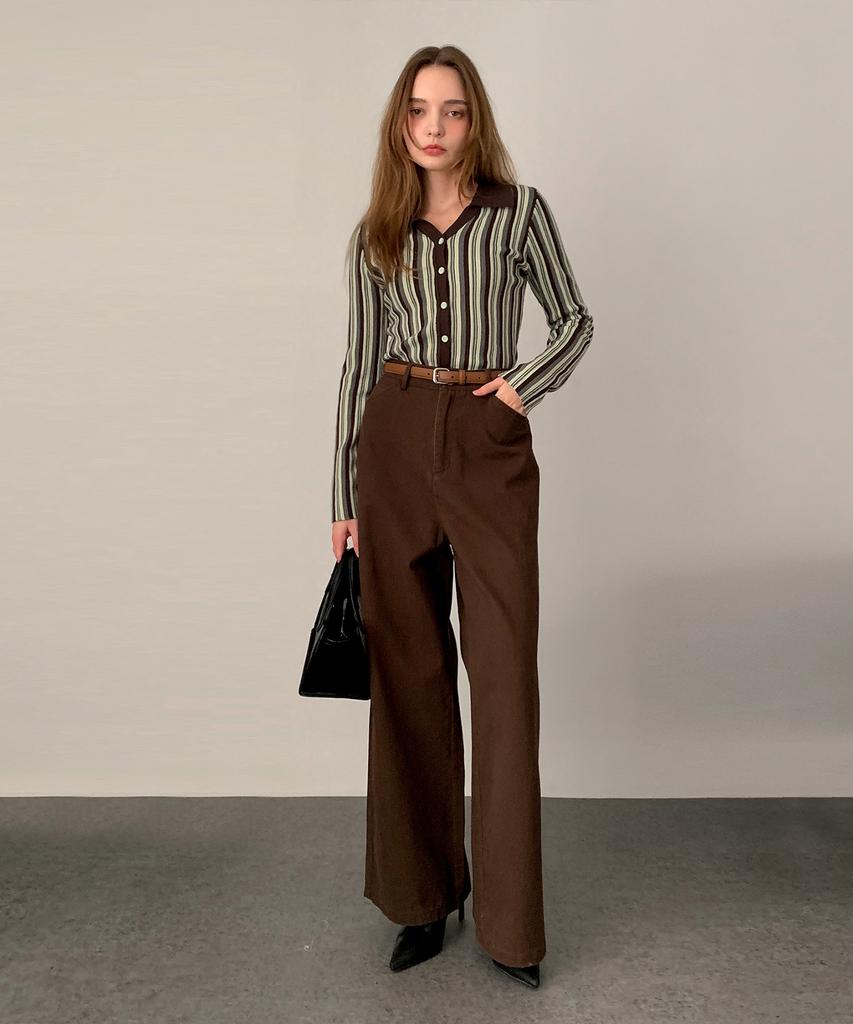 Baseukala Peach Cotton Wide Pants (3Colors)