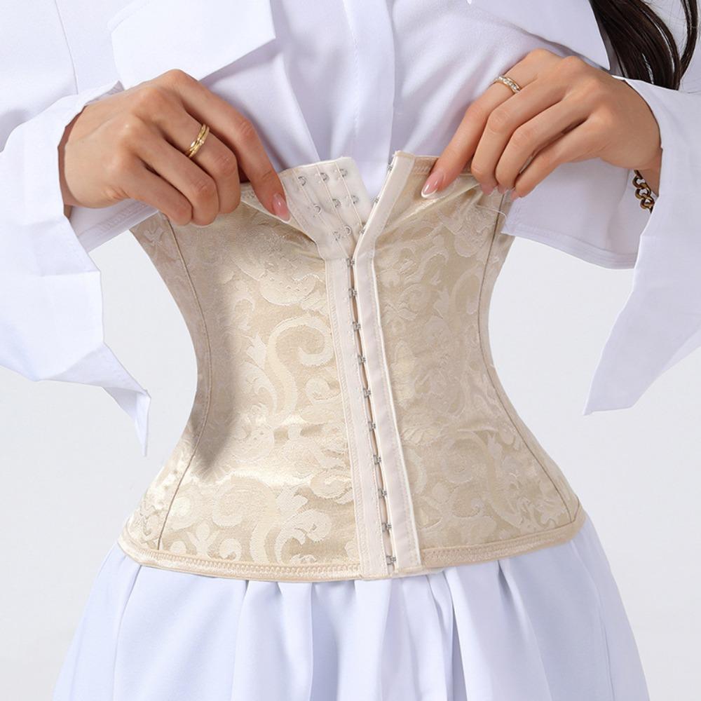 

Корсет для формирования талии женский с 3 крючками и поддержкой груди, утягивающее боди для многослойной носки XL бежевый