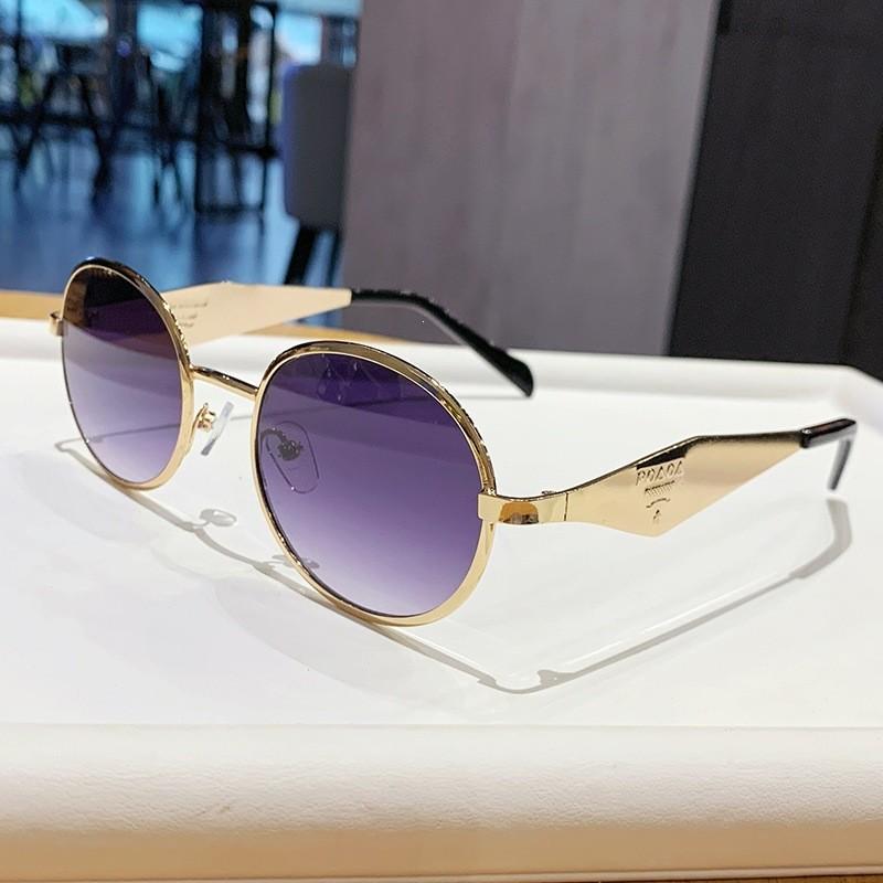 Summer Metal Round Sunglasses With Uv400 Protection For Fashion And Outdoors