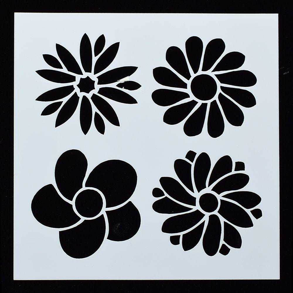 21*29.5 Cm Flower Stencils For Wall Painting Stamp Crafts Diy Scrapbook Album Decorative Embossing Craft Paper Card Template