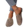Fashion 2025 Summer Women's Rhinestone Openwork Slippers Breathable Mesh Flat Sandals Covered Toe Casual Slip-On New Design Hot Sale