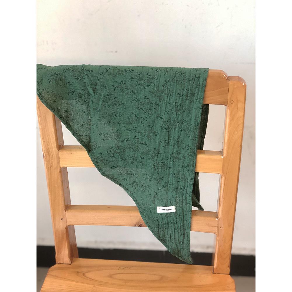 Johnature Korean Floral Triangle Scarf Four Seasons Versatile Casual Print Decorative Scarfs Women