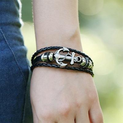 S Cool PU Metal Çapa Bileklik Bileklik Takı